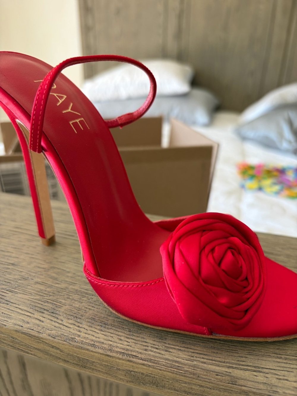 RAYE Red Rose Stiletto Sandal